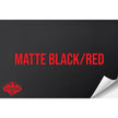 MATTE BLACK/RED WITH ADHESIVE HYDBOND LEATHERETTE SHEET (12