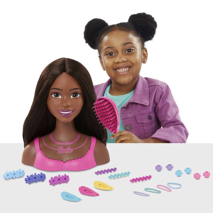 Mattel - Barbie - Tête de mannequin pour coiffure - Noire