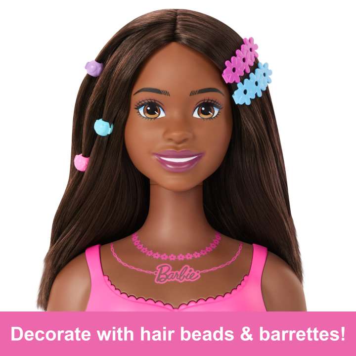 Mattel - Barbie - Tête de mannequin pour coiffure - Noire