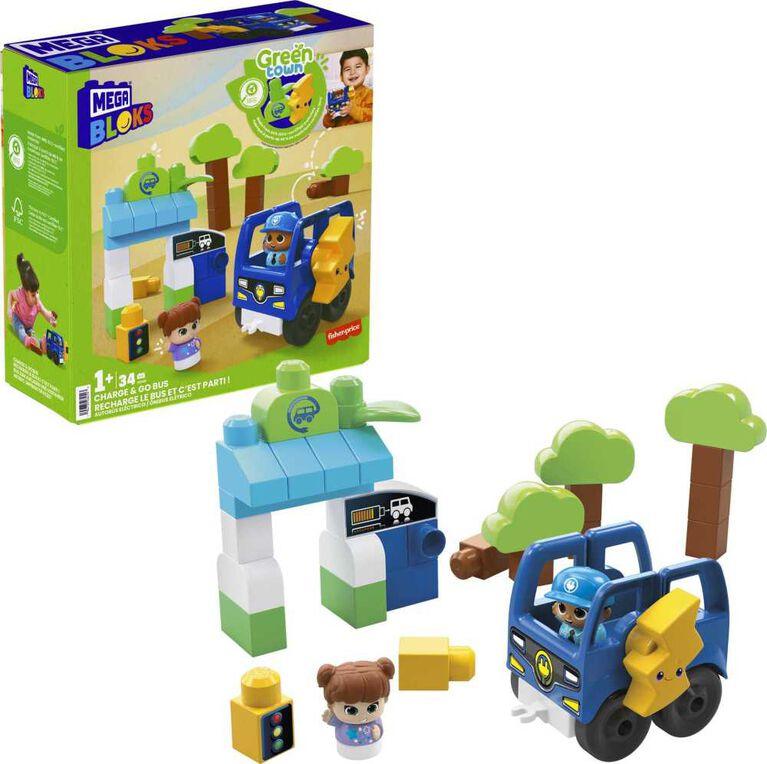 Mattel - MEGA BLOCKS - Green Town Charge & Go Bus