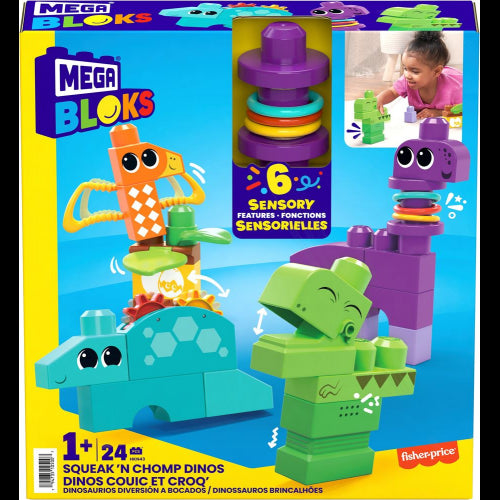 Mattel - MEGA BLOCKS - Squeak 'N Chomp Dinos