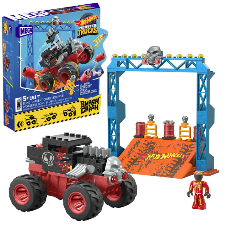 Mattel - MEGA CONSTRUX - HOT WHEELS SMASH n' CRASH BONE SHAKER PLAYSET