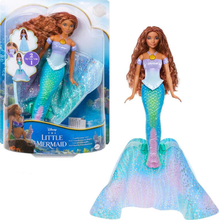 Mattel - Tl Disney The Little Mermaid Transforming Ariel Fashion Doll, Switch from Human to Mermaid