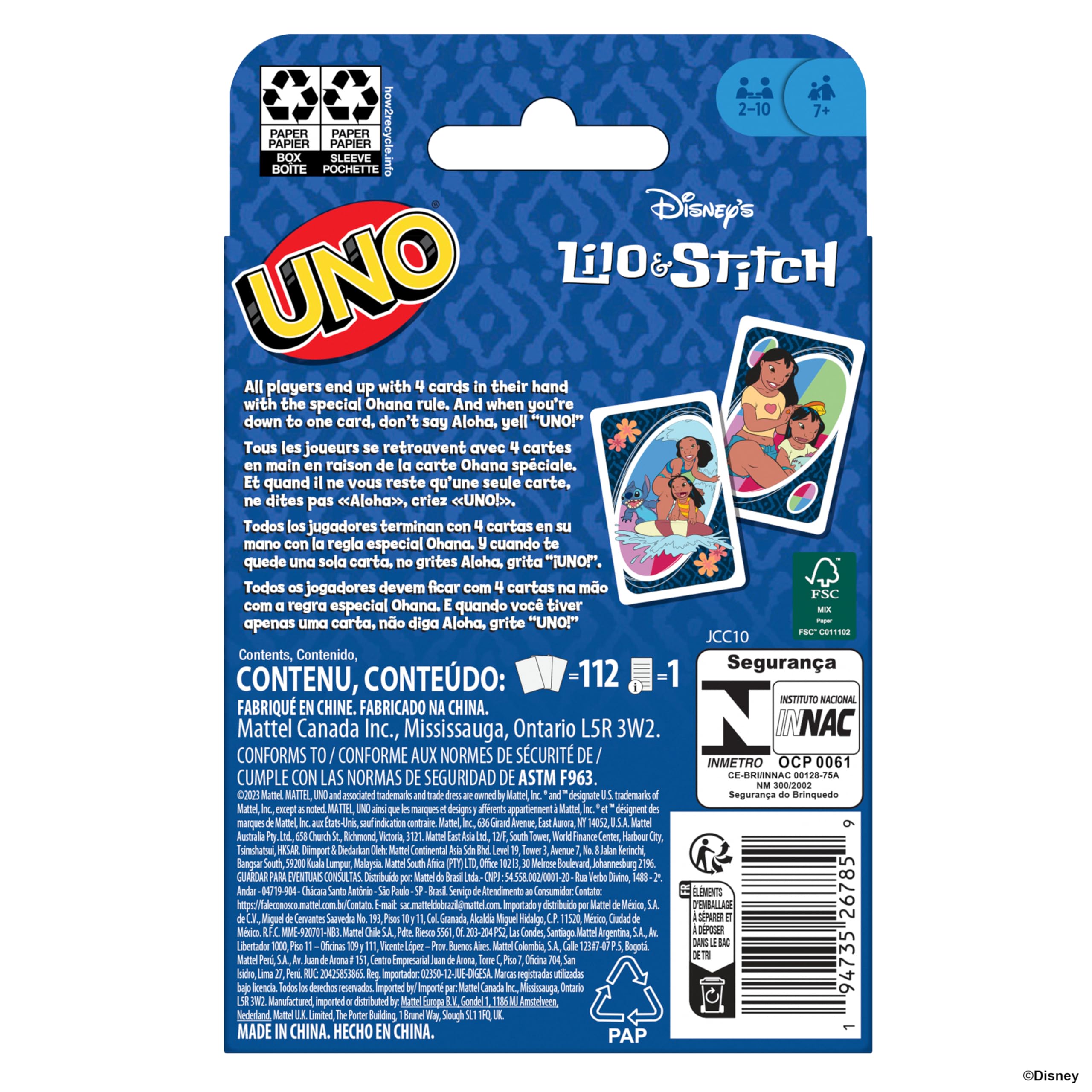 Mattel - UNO - LILO et STITCH