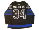 Auston Matthews Autographed Toronto Maple Leafs Alternate Black Flipside Adidas Jersey