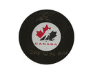 Michael McLeod Autographed Team Canada Autograph Model Puck Inscribed 