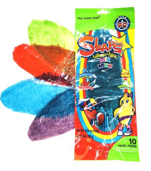 Slaps Lollipops Paletas Assorted Mexican Candy (3.53 oz Pack)