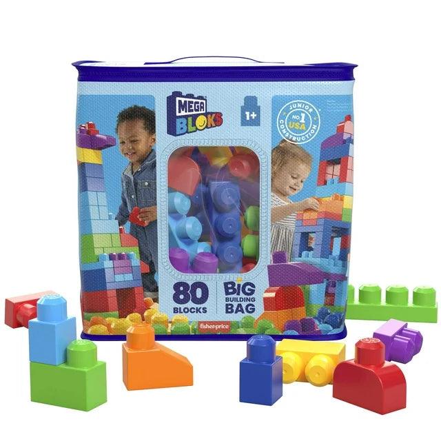 Mega Toys - 80 pièces - Grand sac de construction - Classique