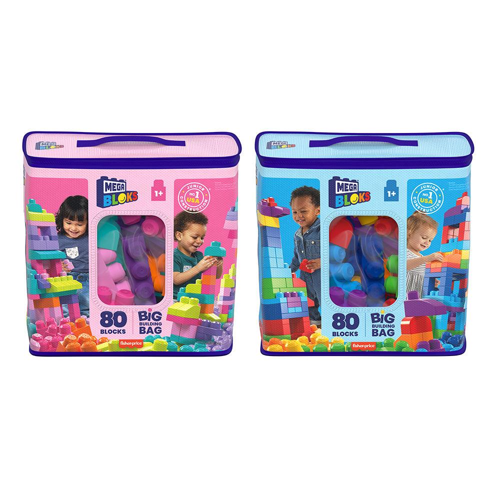 Mega Toys - 80 pièces - Grand sac de construction - Classique