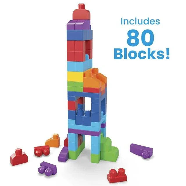 Mega Toys - 80 pièces - Grand sac de construction - Classique