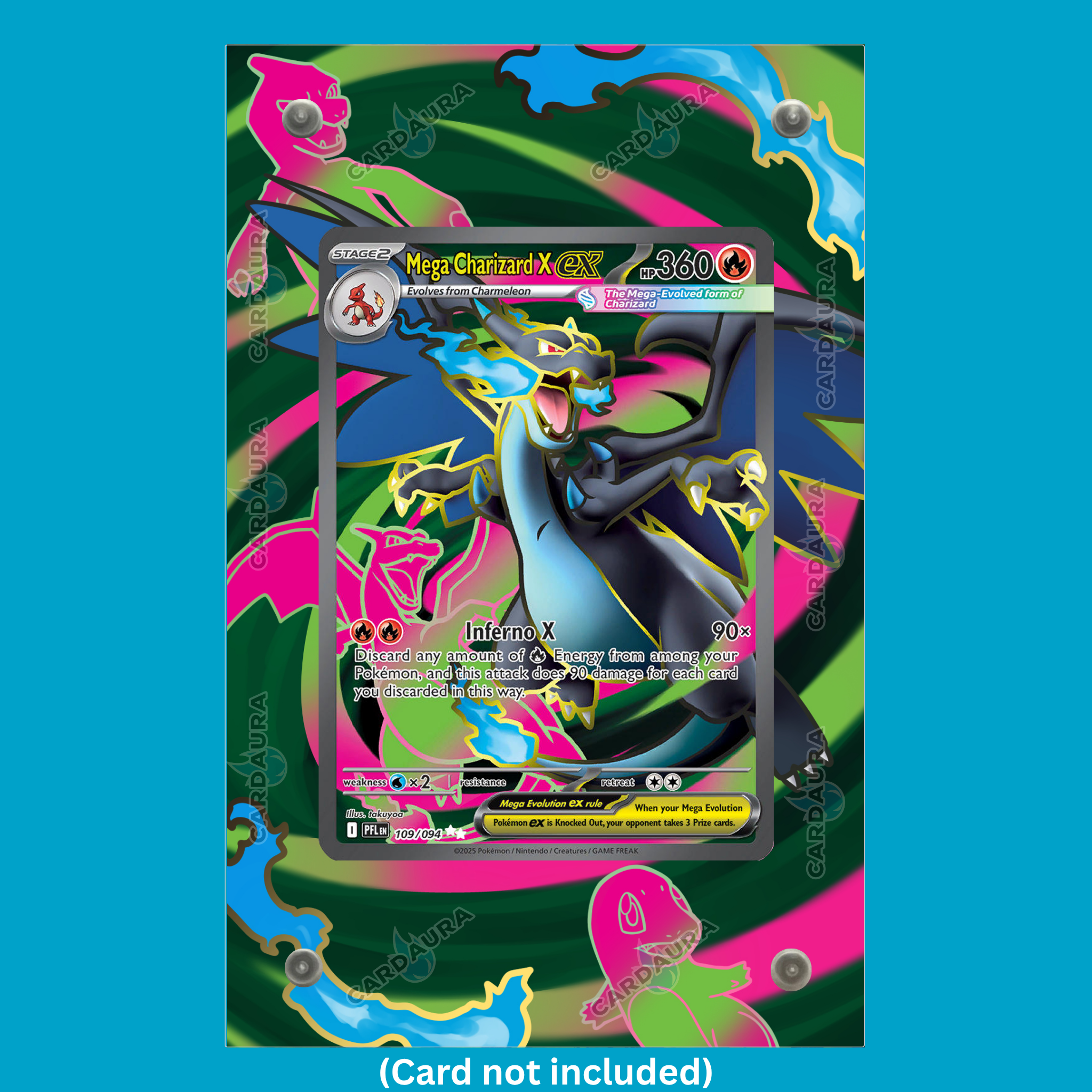 Mega Charizard X EX 109/094 Phantasmal Flames (Ungraded) Display Case