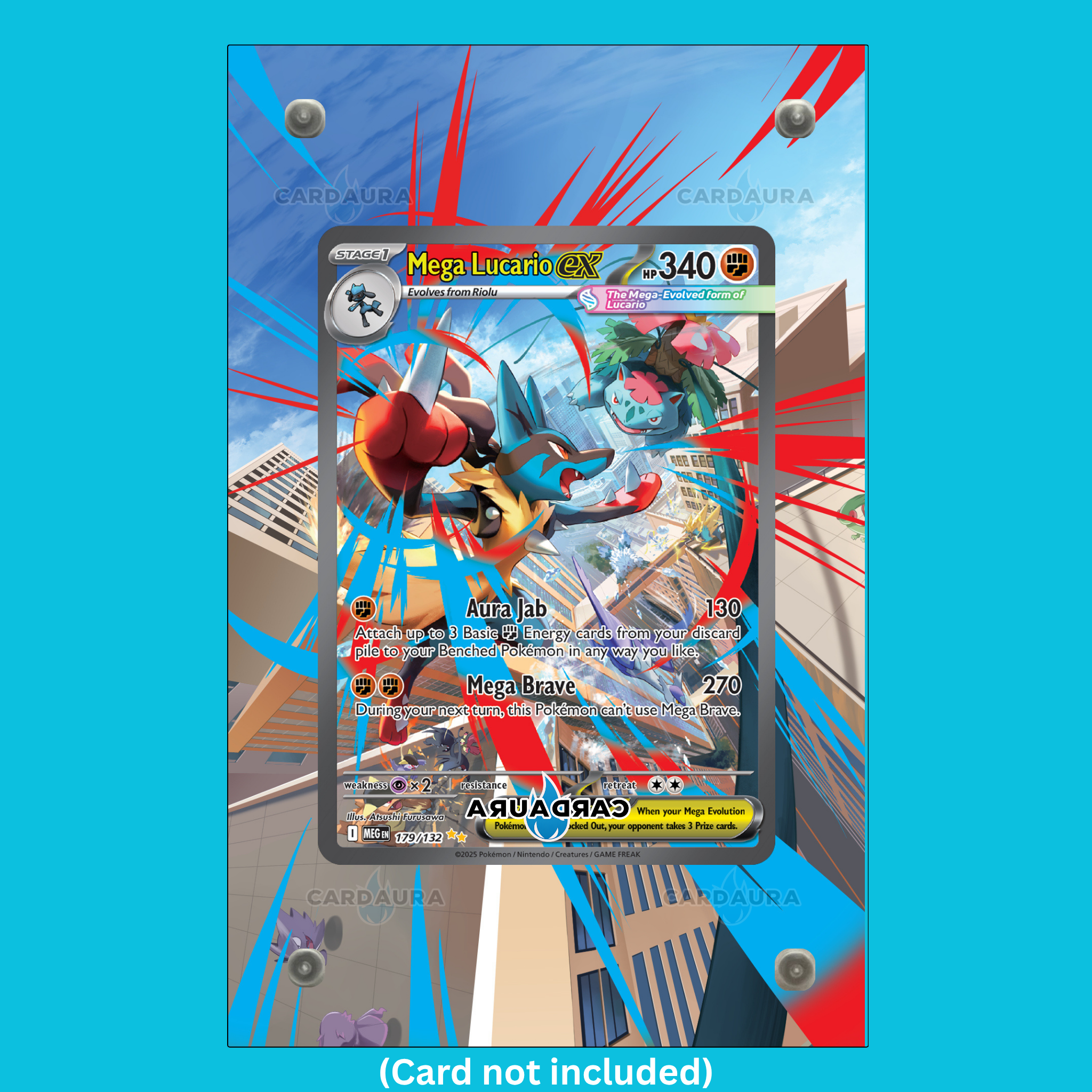 Mega Lucario EX 179/132 Mega Evolution (Ungraded) Display Case