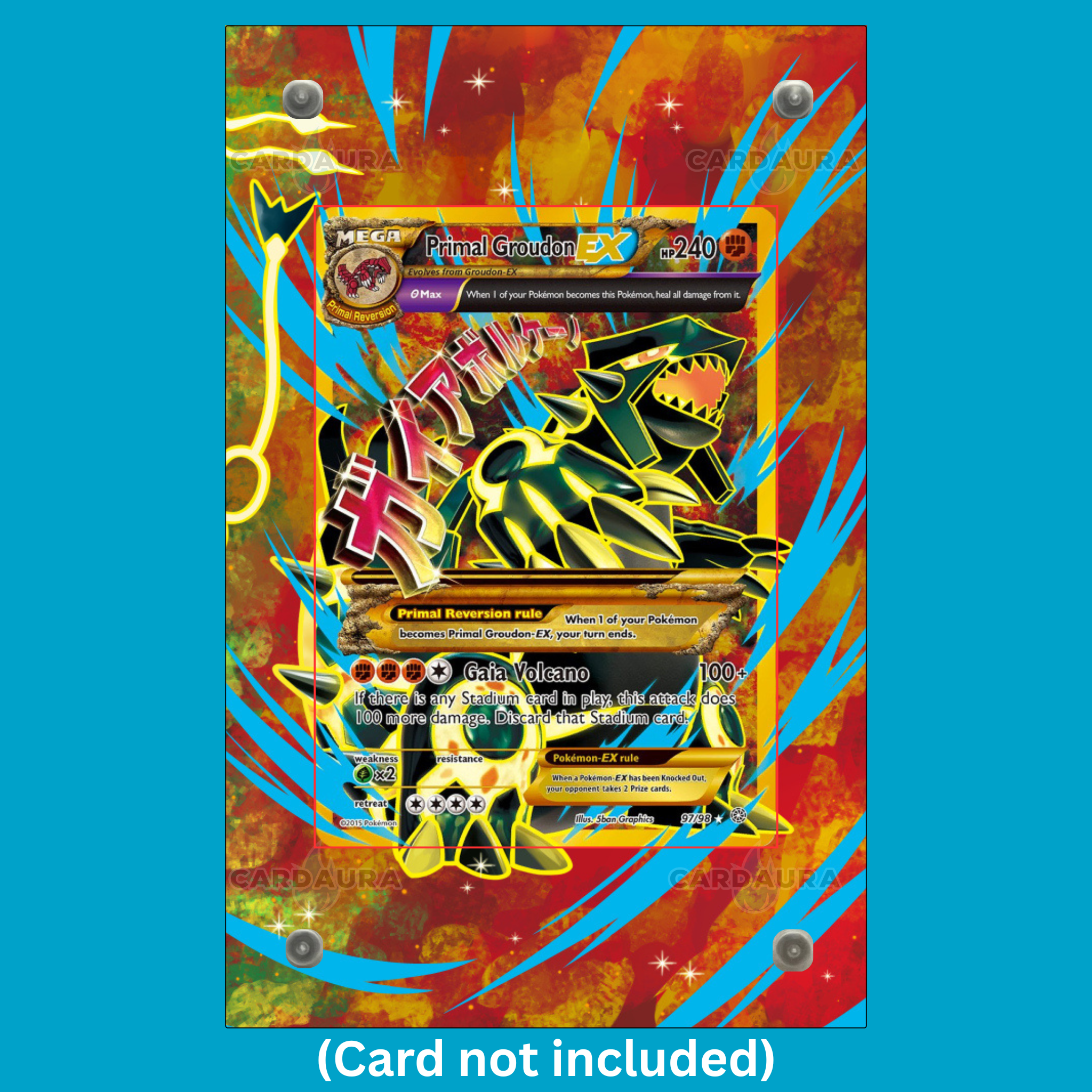 Mega Primal Groudon EX 97/98 (Ungraded) Display Case
