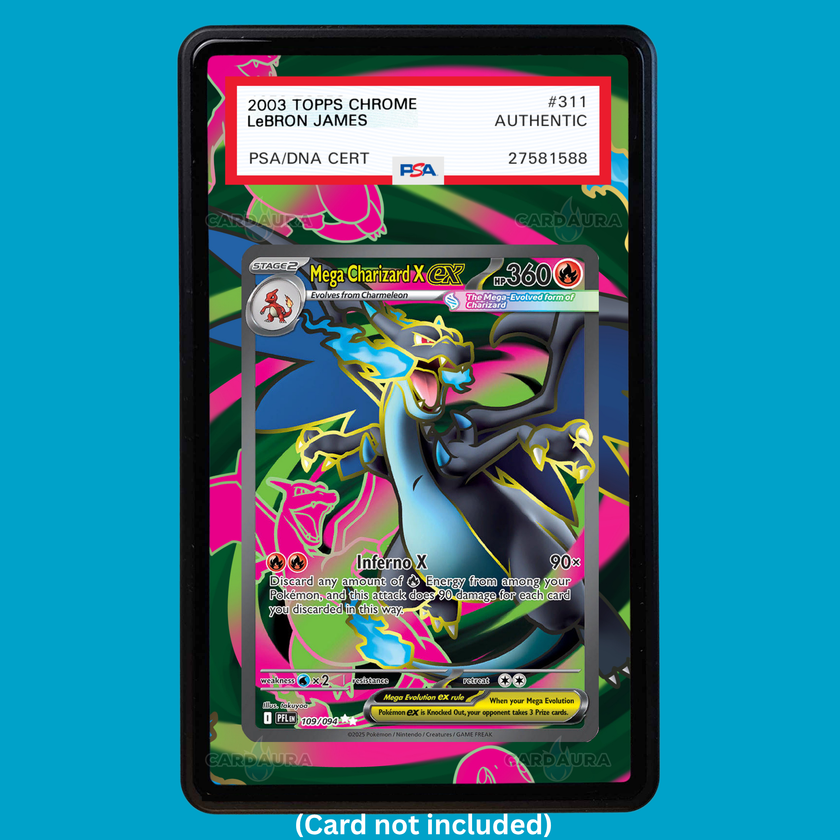 Mega Charizard X EX 109/094 Phantasmal Flames (Graded) Display Case