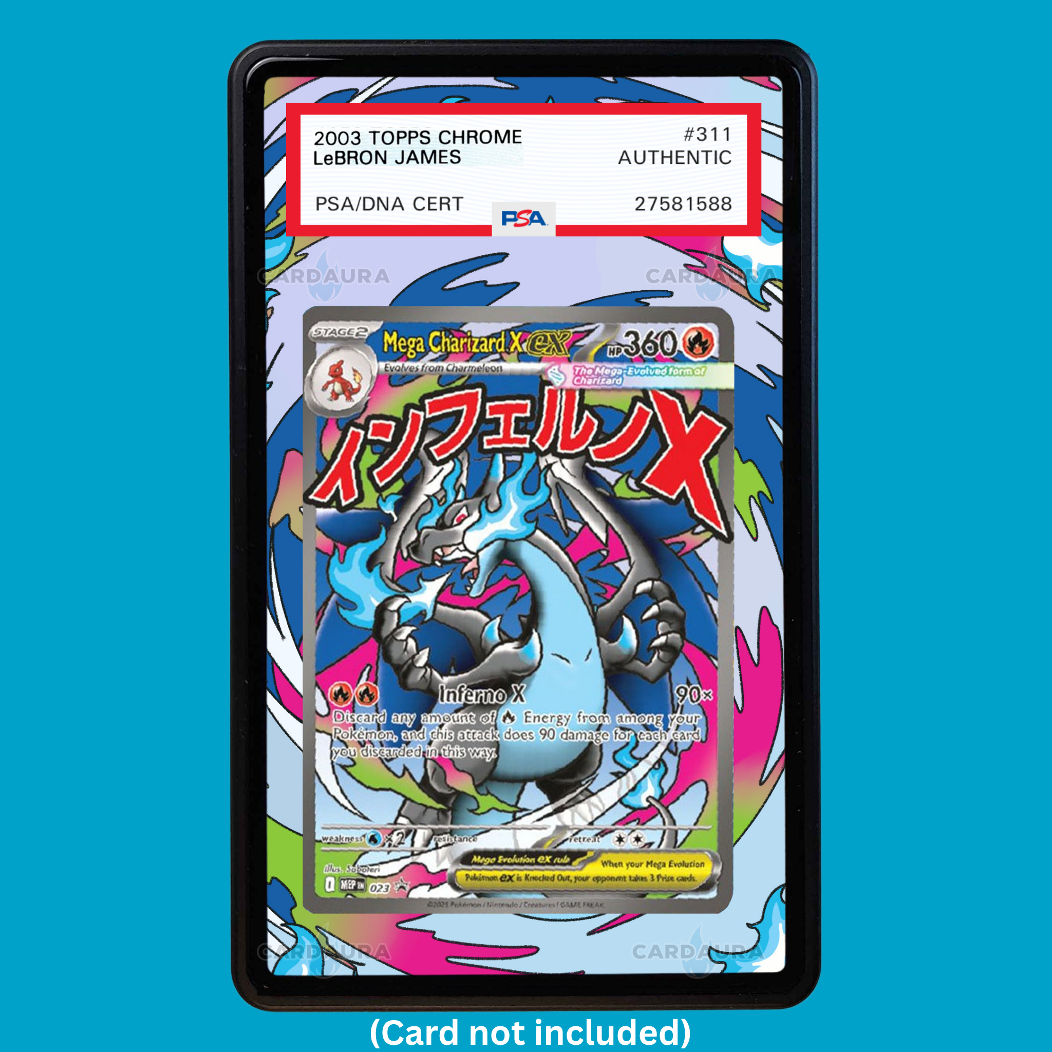 Mega Charizard X EX 023 Promo Phantasmal Flames (Graded) Display Case