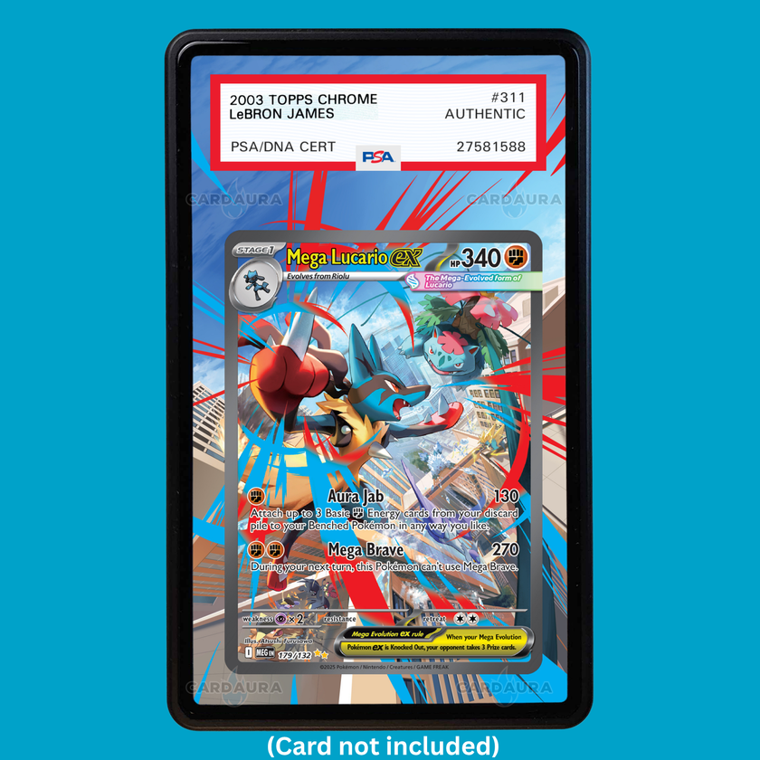 Mega Lucario EX 179/132 Mega Evolutions (Graded) Display Case