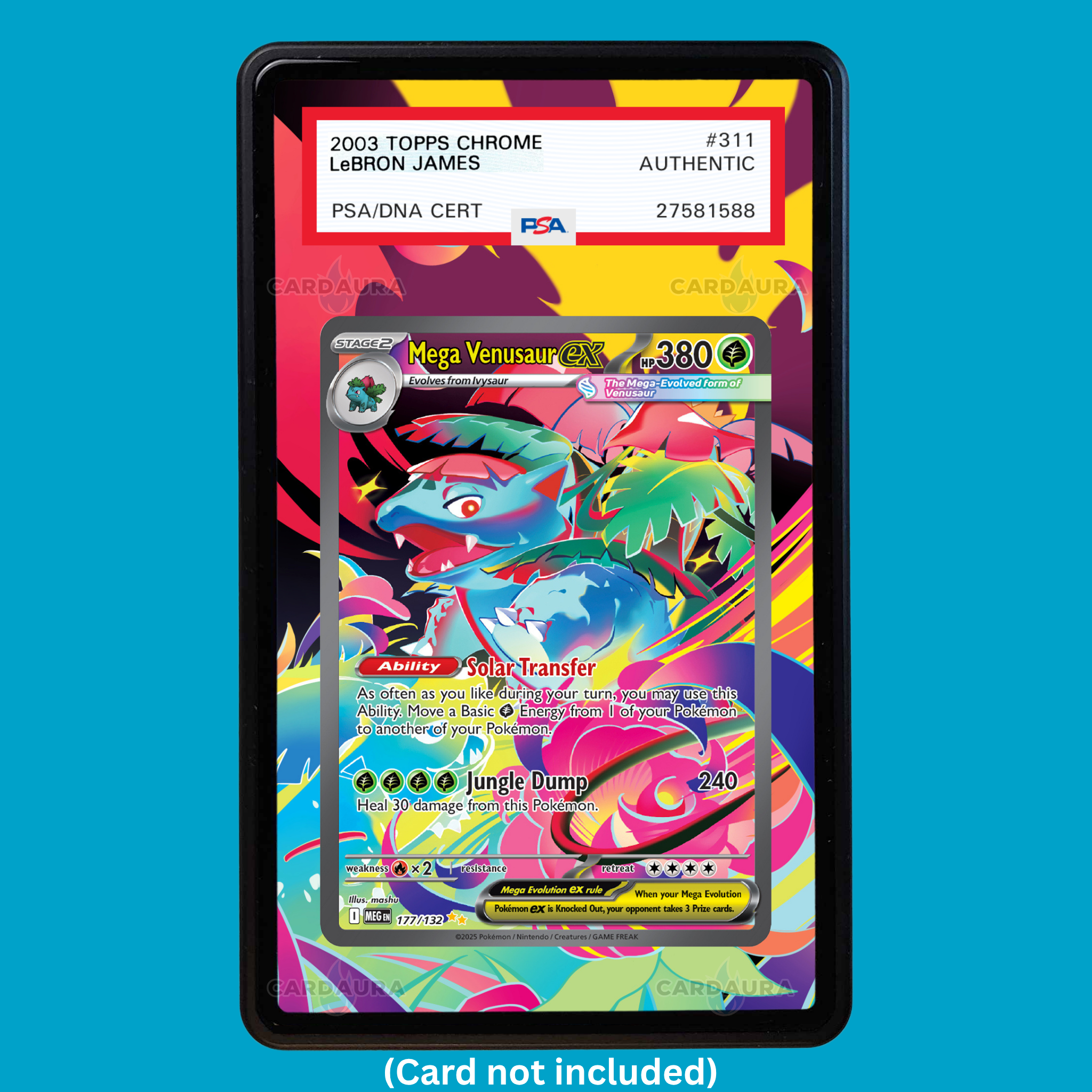 Mega Venusaur 177/132 Mega Evolutions (Graded) Display Case