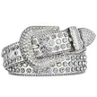Men Women Alloy Belt Punk Rock Rivet Rhinestone