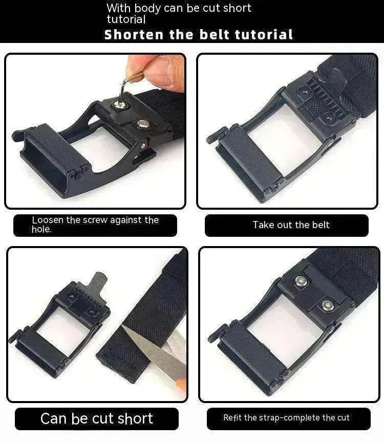 Men's Auto Buckle Belt: Thickened, Dual-use