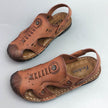 Premium Men’s Leather Closed-Toe Sandals – Breathable Casual Summer Comfort Shoes