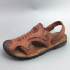 Premium Men’s Leather Closed-Toe Sandals – Breathable Casual Summer Comfort Shoes