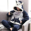 Men's Coral Fleece Thicken Plus Fleece Homewear