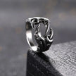 Men's Domineering Open Dragon Claw Ring Punk Chrome - Titanium Steel Dragon Claw Heart Party