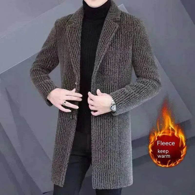Men's  Elegant Duster Mid-length Slim-fit Woolen Coat