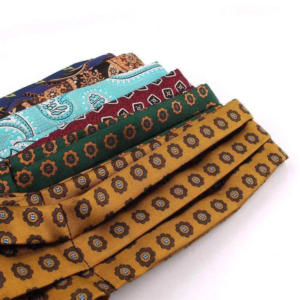 Men's Elegant Silk Scarf Floral Collar Mouth Napkin