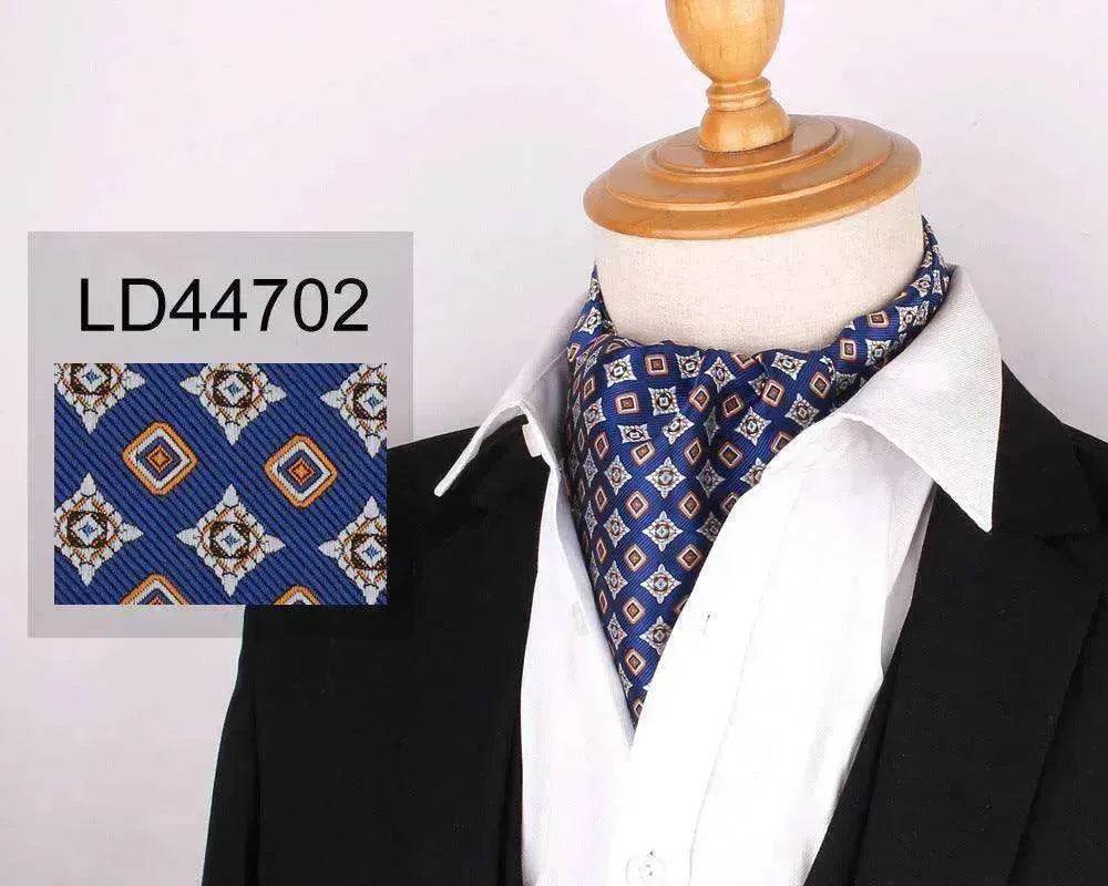 Men's Elegant Silk Scarf Floral Collar Mouth Napkin