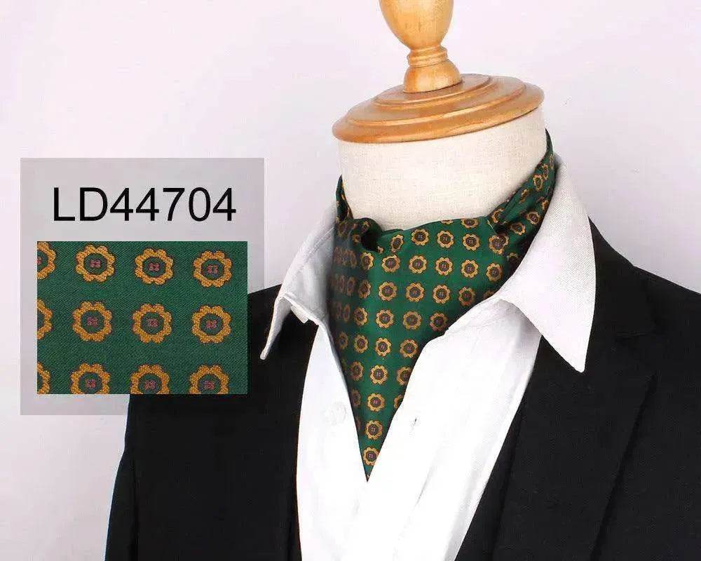Men's Elegant Silk Scarf Floral Collar Mouth Napkin
