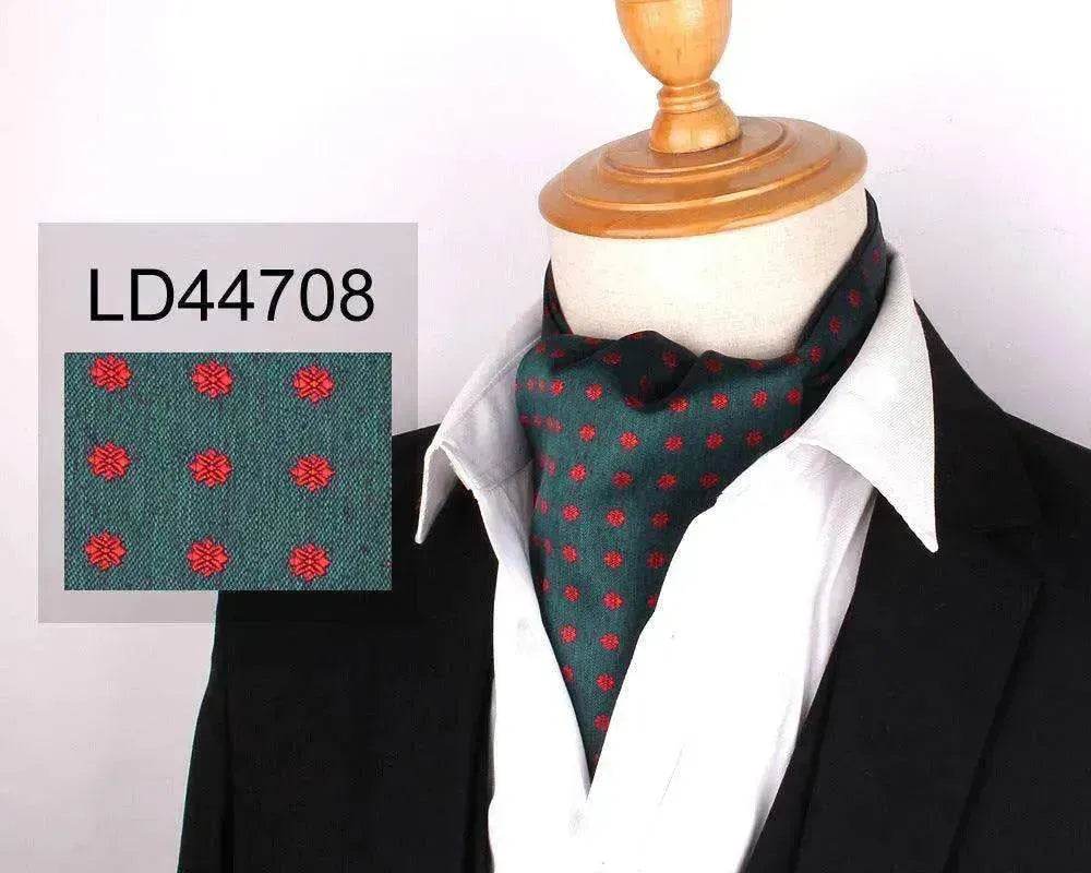 Men's Elegant Silk Scarf Floral Collar Mouth Napkin