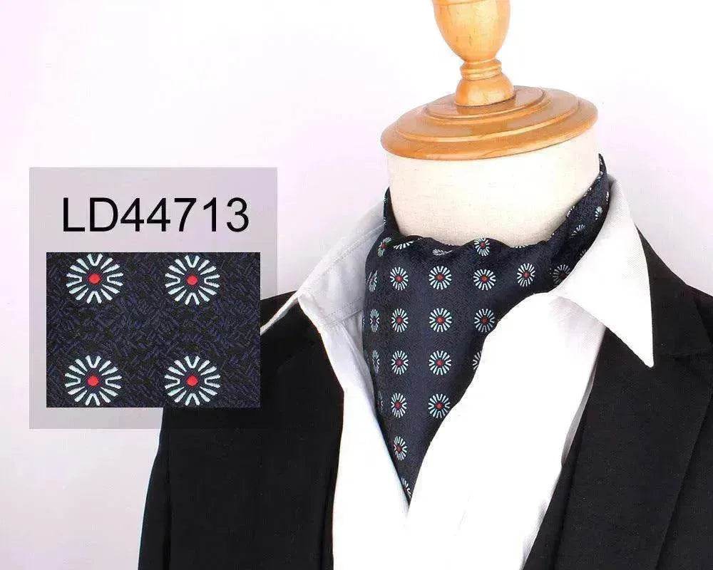 Men's Elegant Silk Scarf Floral Collar Mouth Napkin