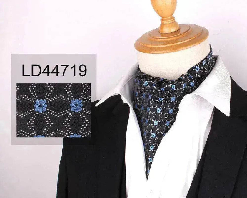 Men's Elegant Silk Scarf Floral Collar Mouth Napkin