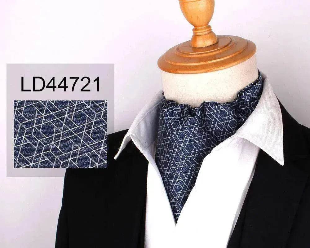 Men's Elegant Silk Scarf Floral Collar Mouth Napkin