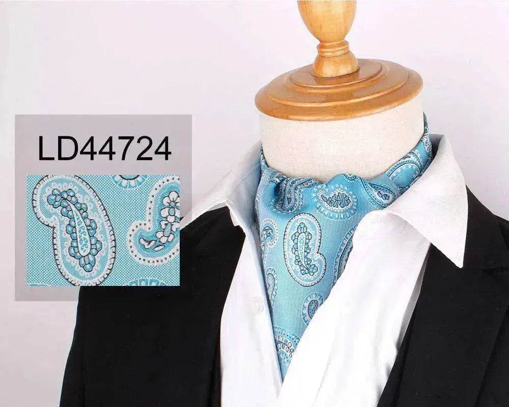 Men's Elegant Silk Scarf Floral Collar Mouth Napkin