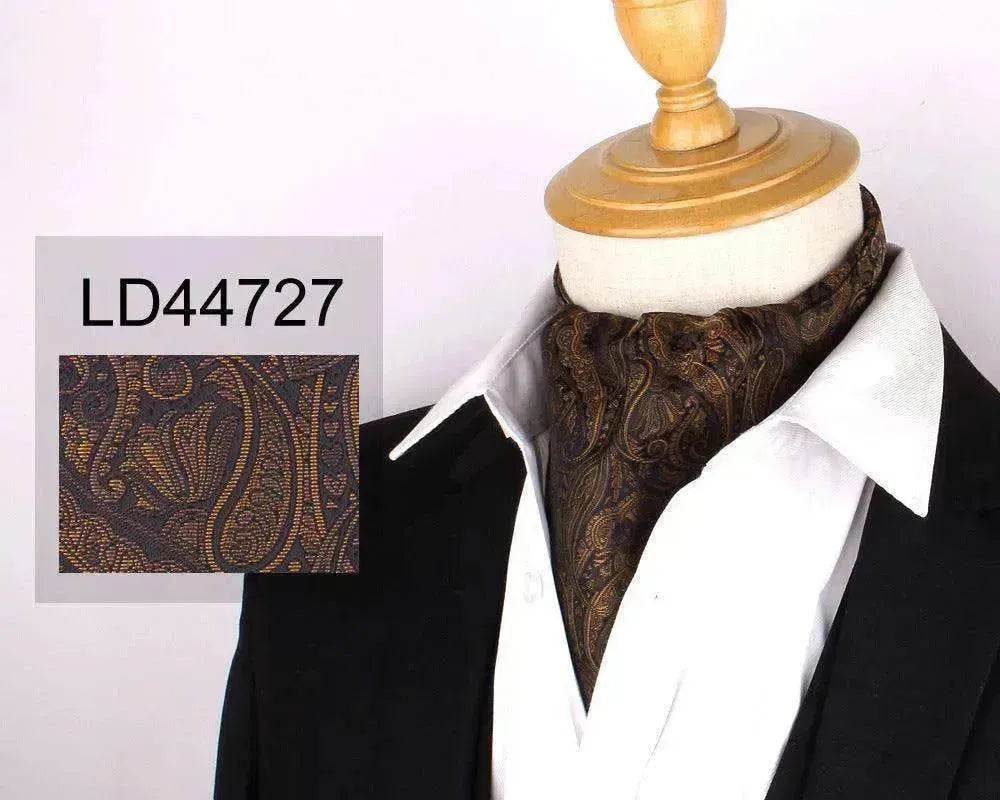 Men's Elegant Silk Scarf Floral Collar Mouth Napkin
