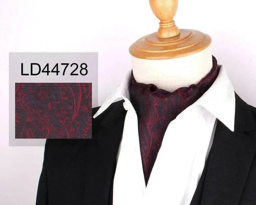 Men's Elegant Silk Scarf Floral Collar Mouth Napkin