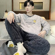 Men's Pajamas - Thickened Coral Velvet Suit