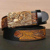 Men's Fashion Belt Eagle Wings Embossing