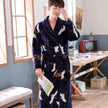 Men's Nightgown – Thick Rabbit Hair Fabric for Winter Comfort