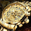 Men’s Hollow Dial Quartz Business Watch, Luxury Skeleton Style Dress Watch