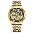 Men’s Hollow Dial Quartz Business Watch, Luxury Skeleton Style Dress Watch