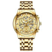 Men’s Hollow Dial Quartz Business Watch, Luxury Skeleton Style Dress Watch