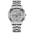 Men’s Hollow Dial Quartz Business Watch, Luxury Skeleton Style Dress Watch