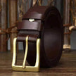 Men's Genuine Leather Belt – Pin Buckle Cowhide