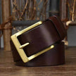 Men's Genuine Leather Belt – Pin Buckle Cowhide