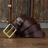 Men's Genuine Leather Belt – Pin Buckle Cowhide