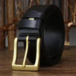 Men's Genuine Leather Belt – Pin Buckle Cowhide
