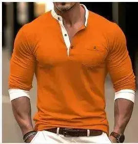 Men's Long Sleeved Round Neck T-shirt